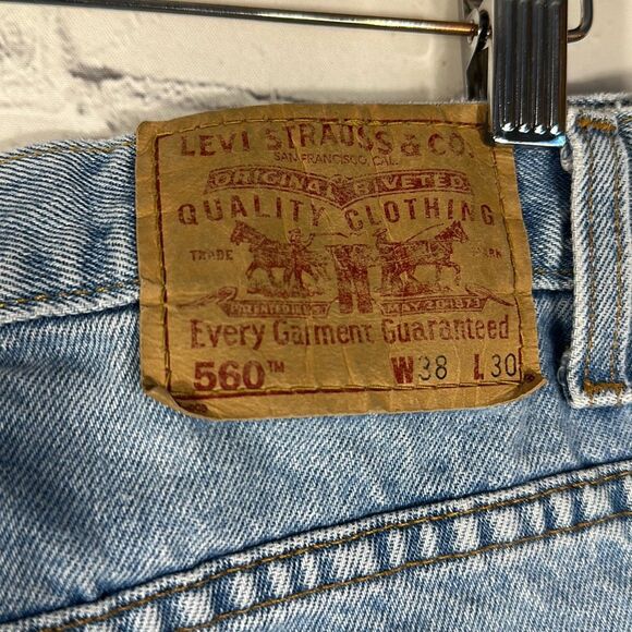 Levi’s Vintage Y2K 560 Jeans Mens Loose Fit Tapered Leg Jeans Denim size W38 L34 - Picture 3 of 9